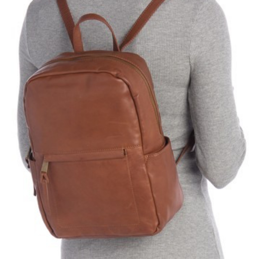 Lucky Brand Genuine Leather Brown Caro Backpack